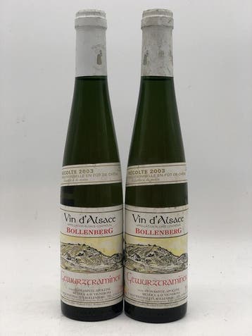 2 x 37,5cl Gewürztraminer Alsace Bollenberg 2003 (wit), Ophalen of Verzenden, Nieuw, Frankrijk, Witte wijn
