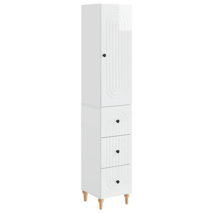 vidaXL Kastenset 2 pcs 33 x 34,5 x 90 cm Bewerkt hout, Huis en Inrichting, Overige Huis en Inrichting, Nieuw, Verzenden