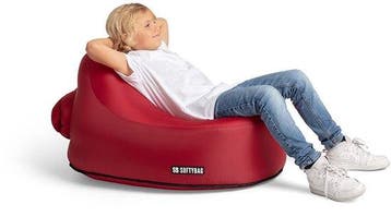 2dekans | Softybag Kids stoel rood, Ophalen of Verzenden, Zo goed als nieuw, Wit