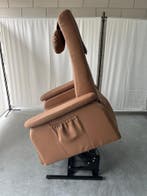 Doge Modulair in leder licht bruin, Minder dan 75 cm, Ophalen of Verzenden, Zo goed als nieuw, Moderne en Klassieke sta op stoelen