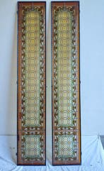 Vitrinekast - Glas-in-lood - Paar kathedraalglazen, Huis en Inrichting, Nieuw