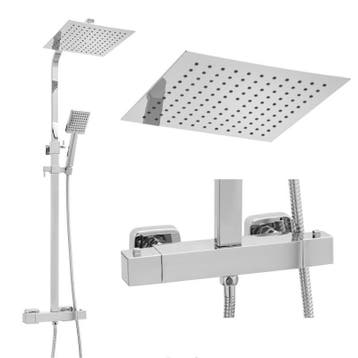 Regendouche Set | Thermostaatkraan - Tweedekansje OP=OP, Ophalen of Verzenden, Zo goed als nieuw, Rvs, Douche