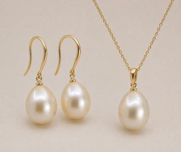 2-delige sieradenset - 14 karaat Geel goud - 11×12 mm, Sieraden, Tassen en Uiterlijk