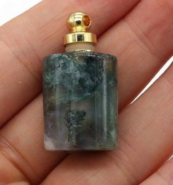 Gedenk hanger mini urn van edelsteen India Agaat goud kleur, Ophalen of Verzenden, Nieuw, Kraal