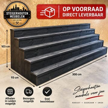 Steigerhouten Meubels Direct Leverbaar | Direct uit Voorraad, Huis en Inrichting, Ophalen of Verzenden, Nieuw, Inclusief barstoelen