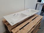 Wastafel 121 x 46 cm keramiek vrijhangend, Ophalen of Verzenden, Nieuw, Bad