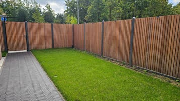 Tuinscherm Hardhout fijn lamel Keruing premium KD, Ophalen of Verzenden, Nieuw
