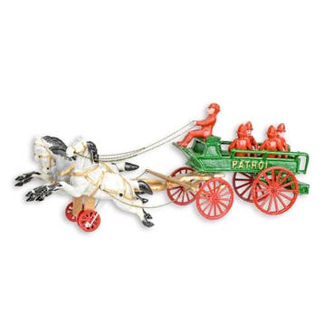 A CAST IRON HORSE DRAWN FIRE PATROL WAGON (Interieur), Verzenden, Nieuw