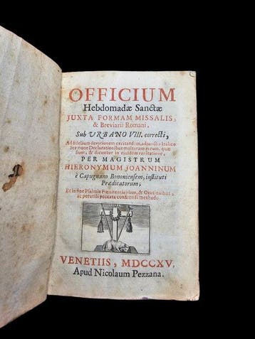 Hieronymus Joanninus - Officium Hebdomadae Sanctae juxta