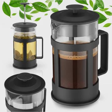 Glazen Koffie en Theepot met Infuser - 1 Liter - Hittebesten, Verzenden, Nieuw