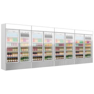 GGM Gastro | (4 stuks) Displaykoelkast - 4800mm - 4800 liter, Verzenden, Nieuw