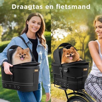 2dekans | Trevopet® Hondenfietsmand Achterop - 2-in-1, Ophalen of Verzenden, Zo goed als nieuw, TrevoPet
