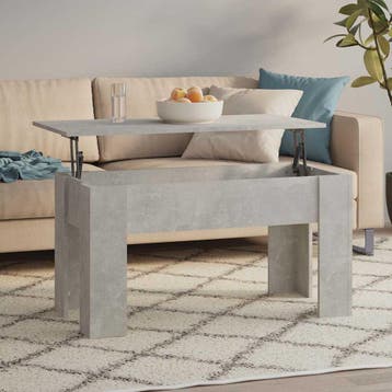 vidaXL Salontafel 101x49x52 cm bewerkt hout betongrijs, Minder dan 50 cm, 100 tot 150 cm, Verzenden, Nieuw