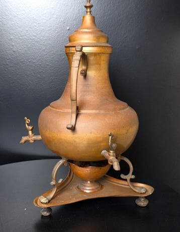 Samovar - Antieke Nederlandse koperen Kraantjeskan /, Antiek en Kunst