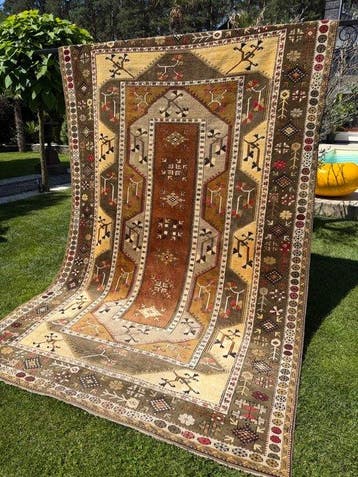 Vintage Anatolisch tapijt uit Turkije - Tapijt - 315 cm -, Nieuw