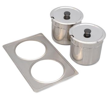 HCB Hotpot - bain marie - 2 x 6 liter - RVS, Verzenden, Nieuw in verpakking, Overige typen
