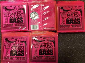 Ernie Ball 2834 super slinky - 6 Sets Strings for Bassguitar, Nieuw