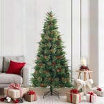 vidaXL Kunstmatige Inklapbare Kerstboom Groen 210 cm PVC, PE, Diversen, Kerst, Verzenden, Nieuw