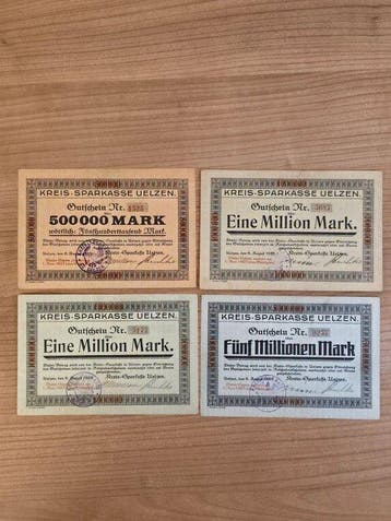 Duitsland. Mark 1923 – Uelzen – Notgeld (Gutscheine),, Postzegels en Munten