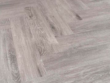Plak PVC Visgraat grijs natuurlijk eiken € 11 / m², Ophalen, Grijs eiken visgraat PVC, Overige typen, Nieuw