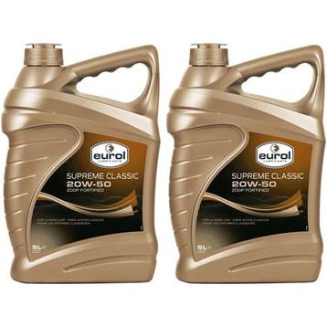 Eurol Aanbiedingen: 2 X Supreme Classic 20W50 5L, Verzenden, Nieuw