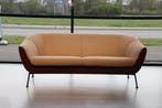 Gealux Design Bank Musa 2,5 zit combi stof/leer 190 cm br., Ophalen of Verzenden, Nieuw, Leer, Modern, Design