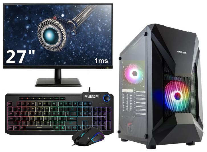 Complete Gaming PC Setup - 27 144Hz Gaming Monitor, - Me..., Computers en Software, Desktop Pc's, Nieuw, Ophalen of Verzenden