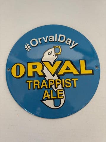 ORVAL Trappistenbier - Emaille plaat - Staal