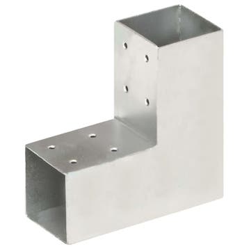 vidaXL Paalverbinding L-vorm 71x71 mm gegalvaniseerd metaal, Verzenden, Nieuw