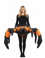 KIMU® Opblaas Kostuum Vogelspin Zwart Spin Opblaasbaar Pak S, Nieuw, Overige maten, Ophalen of Verzenden, Halloween