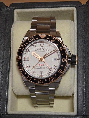 Armand Nicolet - JS9-41 GMT - Zonder minimumprijs -, Nieuw