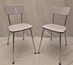 Stoel - Hout, Chroom - Twee vintage stoelen