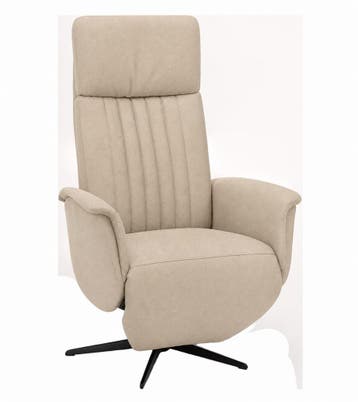 Relaxfauteuil Leerdam  - relaxfauteuils - Beige, Nieuw, Stof