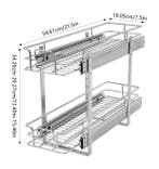 Uittrekbaar Keukenrek 2 Lagen – Verstelbaar Metaal 34x55 cm, Verzenden, Nieuw