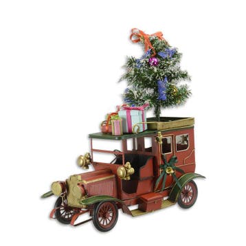Blikken model van een klassieke kerstauto (Interieur), Verzenden, Nieuw