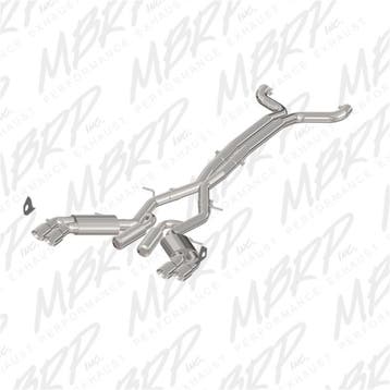 MBRP 2016+ Chevy Camaro SS 6.2L 3in Dual Cat-Back Quad Tip, Ophalen of Verzenden, Nieuw