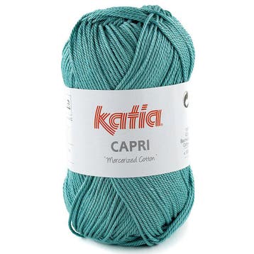 Katia Capri - 82173 turkooisblauw - Katoen Garen, Hobby en Vrije tijd, Breien en Haken, Ophalen of Verzenden, Nieuw