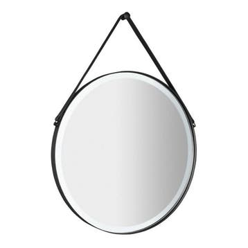 Badkamerspiegel Sapho Orbiter LED Backlight Rond met Leren, Ophalen of Verzenden, Nieuw