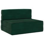 vidaXL Vouwbare Bankbed Donkergroen 70 x 80 x 60 cm Stof, Huis en Inrichting, Banken | Bankstellen, Verzenden, Nieuw, Stof, Minder dan 150 cm