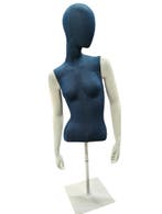 TORSO DAME 1/2 MET ARMEN BLAUW MATERIAAL CR14-1111