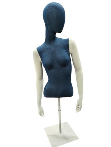 TORSO DAME 1/2 MET ARMEN BLAUW MATERIAAL CR14-1111