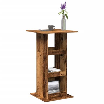 vidaXL Bartafel met opbergruimte 60x60x102 cm hout oud, Verzenden, Nieuw