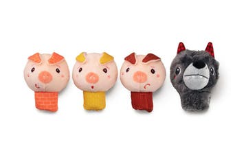 Lilliputiens vingerpopjes Wolf en 3 van €24,99 voor €12,49, Ophalen of Verzenden, Nieuw