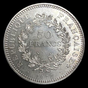 Frankrijk. Ve République. 50 Francs 1977 (Zonder