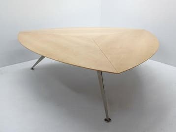 Vergadertafel Twinform -  Ø240cm - beuken fineer gelakt -, Ophalen of Verzenden, Gebruikt