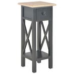 vidaXL Bijzettafel 27x27x65,5 cm hout zwart, Verzenden, Nieuw, Hout