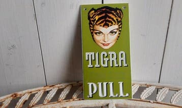 Tigra - Reclamebord - Emaille