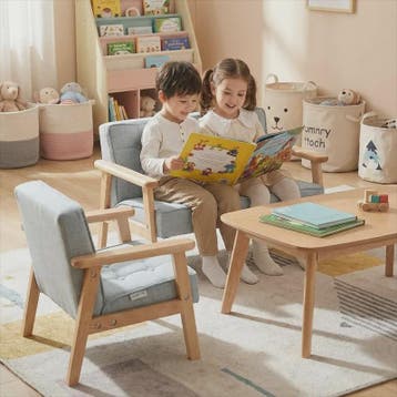 Kinderbankje Roze/Blauw - Wasbaar, Lichtgewicht Peuter Faute, Verzenden, Nieuw