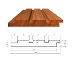 Thermo Ayous 20x142mm | Triple Rhombusprofiel | Thermowood, Minder dan 25 mm, Nieuw, Ophalen of Verzenden, Plank