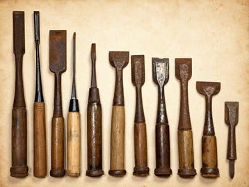 Vintage Japanese Woodworking Chisels (Nomi) -